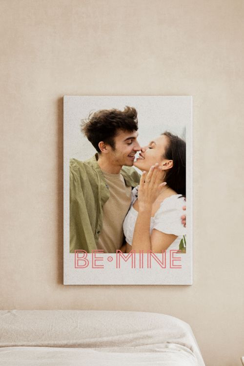 Πίνακας σε Καμβά με Φωτογραφία & Σχέδιο Be Mine