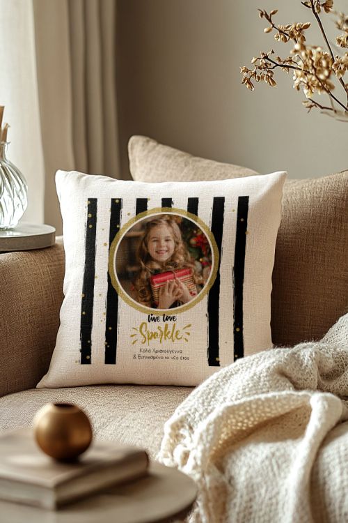 Μαξιλάρι με Φωτογραφίες, Live Love Sparkle