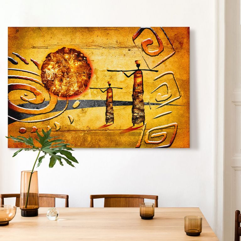 pinakas-se-kamva-orizontios-kouzina-d-06003-africa-retro-vintage-style