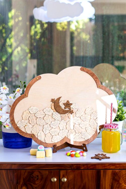 Premium Ξύλινο Ευχολόγιο, Cloud Moonstar, Προσωποποιημένο