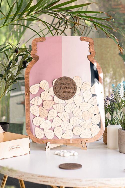 Premium Ξύλινο Ευχολόγιο, Elegant Jar, Προσωποποιημένο