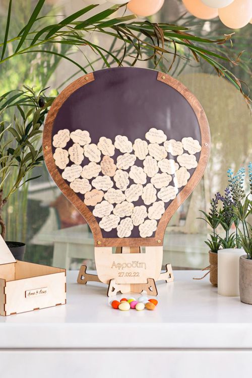 Premium Ξύλινο Ευχολόγιο, Magnificent Balloon, Προσωποποιημένο