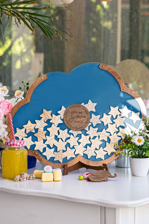 Premium Ξύλινο Ευχολόγιο, Blue Cloud, Προσωποποιημένο