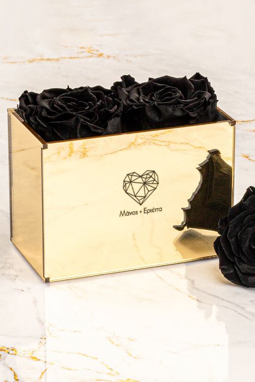 Παντοτινά Τριαντάφυλλα, Forever Black Rose Mirror - Geometric Love