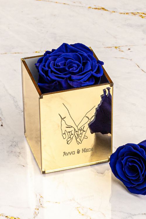 Παντοτινά Τριαντάφυλλα, Forever Blue Rose Mirror - Hand by Hand