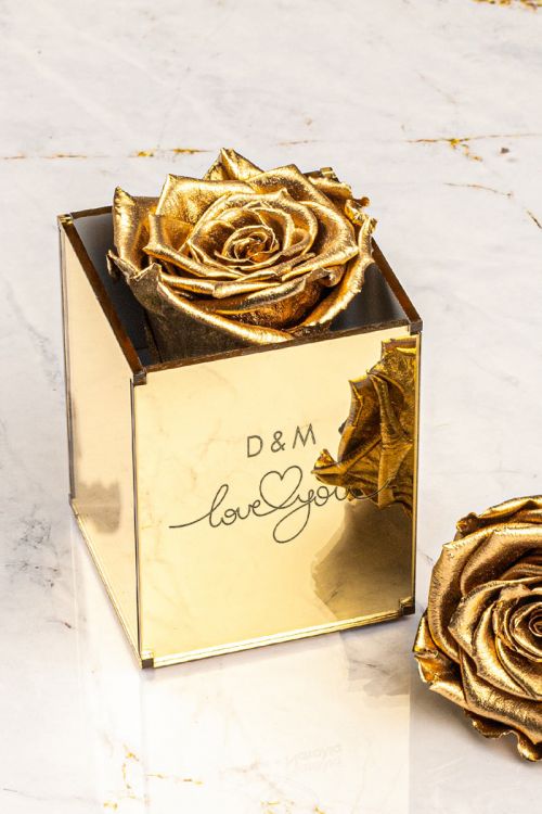 Παντοτινά Τριαντάφυλλα, Forever Gold Rose Mirror - Love You