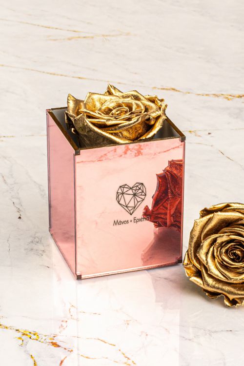 Παντοτινά Τριαντάφυλλα, Forever Rose Pink Gold - Love You