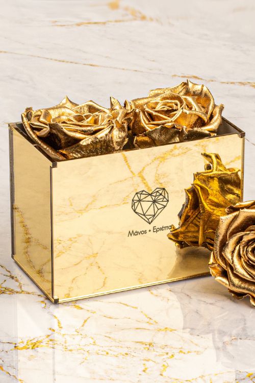 Παντοτινά Τριαντάφυλλα, Forever Gold Rose Mirror - Geometric Love