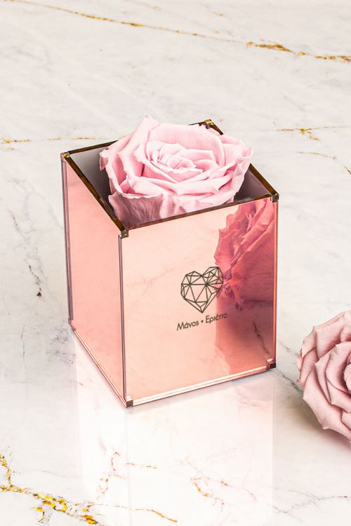 Παντοτινά Τριαντάφυλλα, Forever Rose Pink Gold - Geometric Love