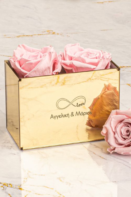 Παντοτινά Τριαντάφυλλα, Forever Pink Rose Mirror - Love