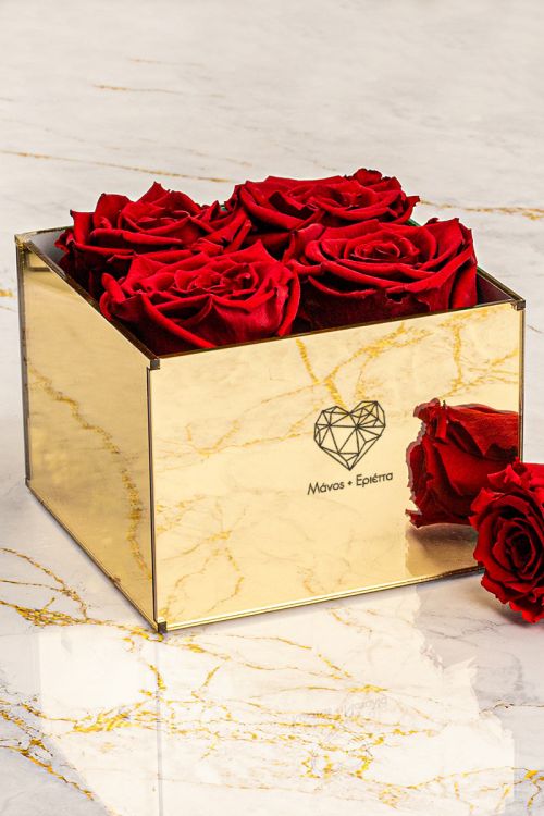 Παντοτινά Τριαντάφυλλα, Forever Red Rose Mirror - Geometric Love