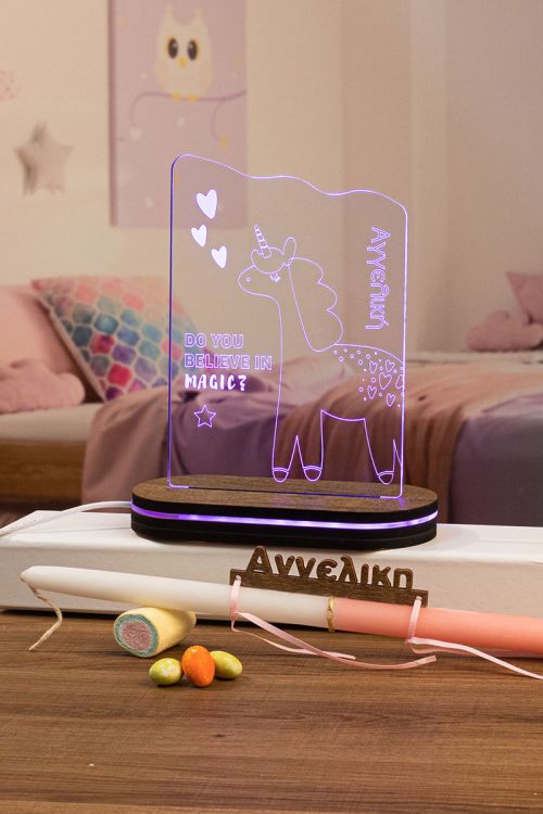 Φωτιστικό Led με Λαμπάδα, Cute Magical Unicorn