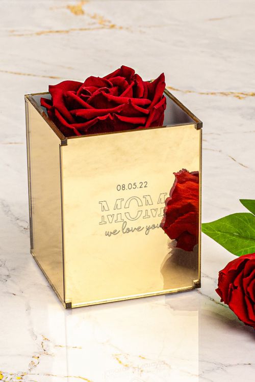 Παντοτινά Τριαντάφυλλα, Forever Red Rose Mirror - Mom We Love You