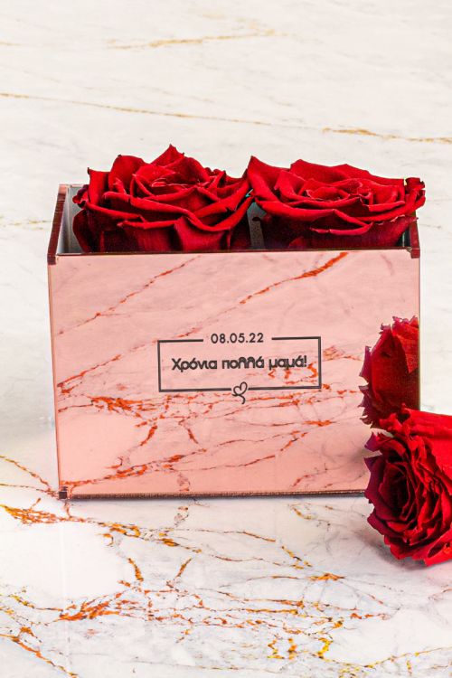 Παντοτινά Τριαντάφυλλα, Forever Rose Pink Gold - Love Wish Mother