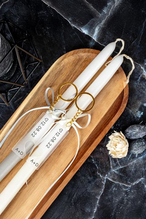 2 Λαμπάδες με Μπρελοκ Κλειδιών, Love Date Plexi