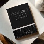 Προσωποποιημένη Ατζέντα - Ημερολόγιο με Σχέδιο Minimal Black
