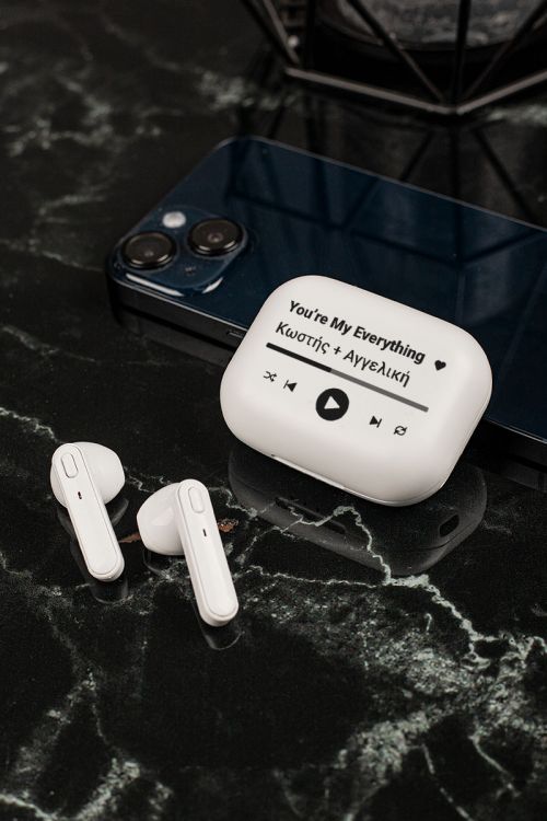 Earbud Bluetooth Handsfree Ακουστικά με Θήκη Φόρτισης & Σχέδιο Our Song