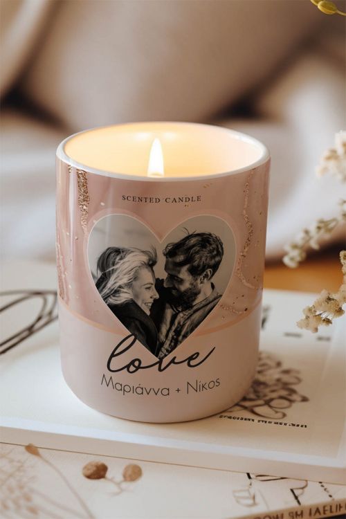 Αρωματικό Κερί, Χειροποίητο με Άρωμα Vanilla Cream, Heart Love