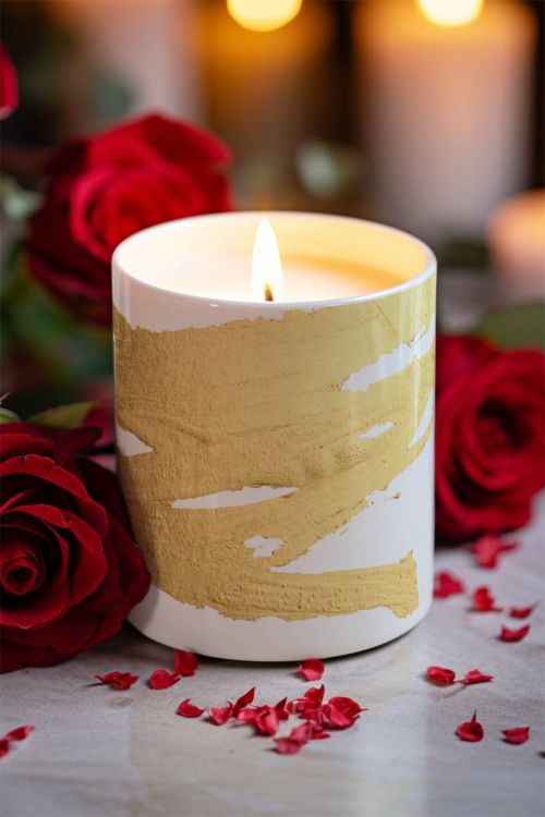 Αρωματικό Κερί, Χειροποίητο με Άρωμα Vanilla Cream, Gold Sand