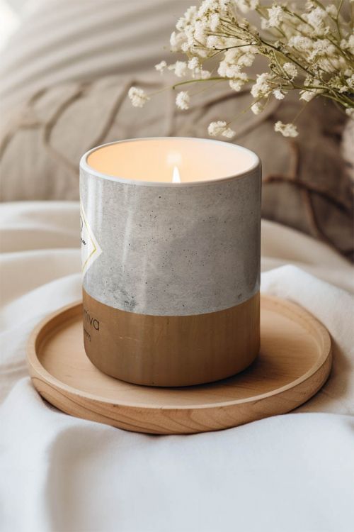 Αρωματικό Κερί, Χειροποίητο με Άρωμα Vanilla Cream, Marble