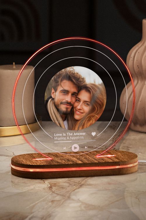 Φωτιστικο Led Προσωποποιημένο με Σχέδιο Love Song