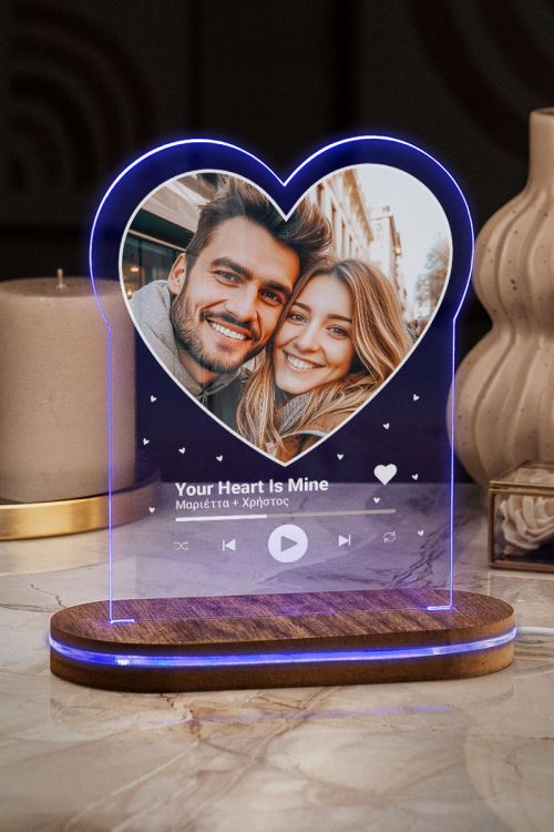 Φωτιστικο Led Προσωποποιημένο με Σχέδιο Song Of Heart