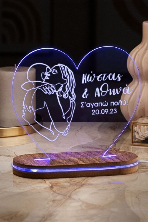 Φωτιστικο Led Προσωποποιημένο με Σχέδιο Forever Yours