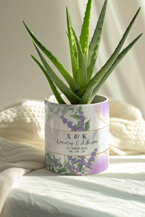 Κασπώ Προσωποποιημένο με Σχέδιο Purple Lavender