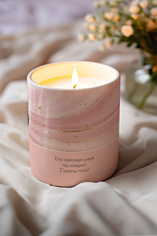 Αρωματικό Κερί, Χειροποίητο με Άρωμα Vanilla Cream, Mom Heart