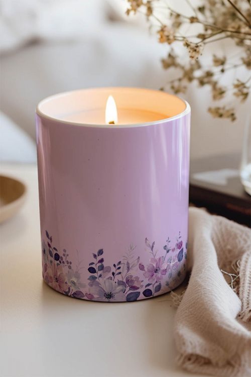 Αρωματικό Κερί, Χειροποίητο με Άρωμα Vanilla Cream, Purple