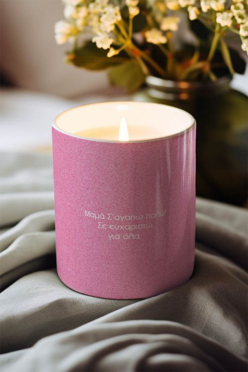 Αρωματικό Κερί, Χειροποίητο με Άρωμα Vanilla Cream, Pink Heart