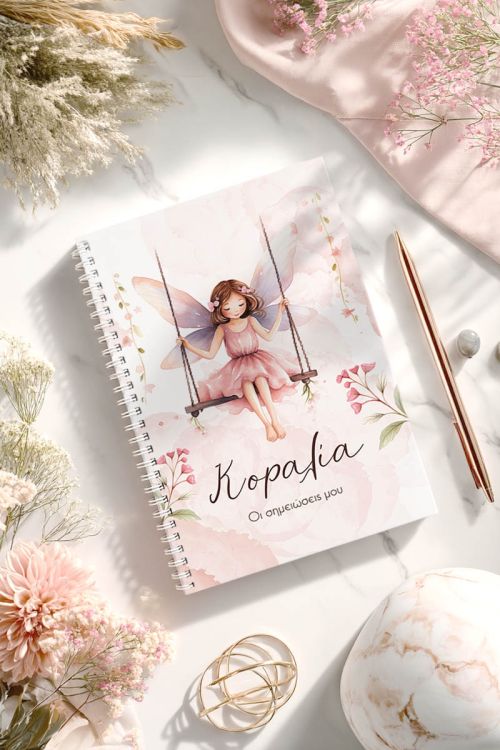 Τετράδιο Σπιράλ Α4 με Θέματα, Όνομα & Τίτλο, Cute Fairy