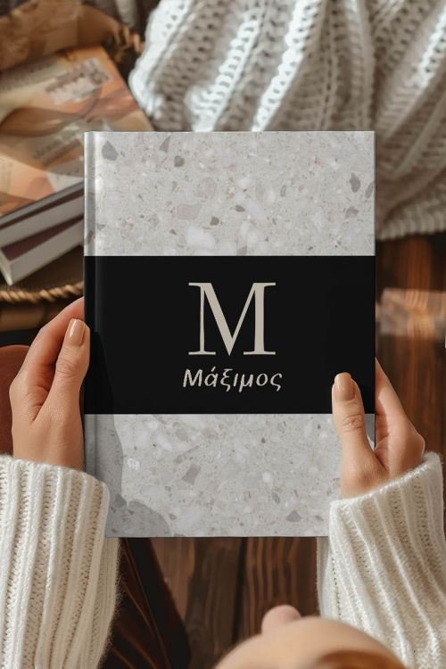 Σκληρόδετο Premium Τετράδιο με Σχέδιο Mosaic Monogram