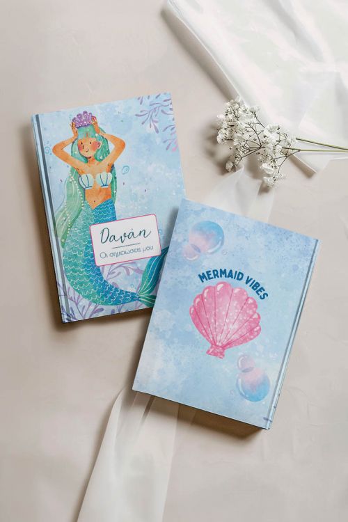Σκληρόδετο Premium Τετράδιο με Σχέδιο Mermaid Vibes