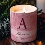 Αρωματικό Κερί, Χειροποίητο με Άρωμα Vanilla Cream, Pink Marble