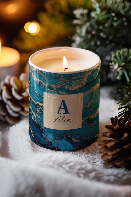Αρωματικό Κερί, Χειροποίητο με Άρωμα Vanilla Cream, Blue Gold