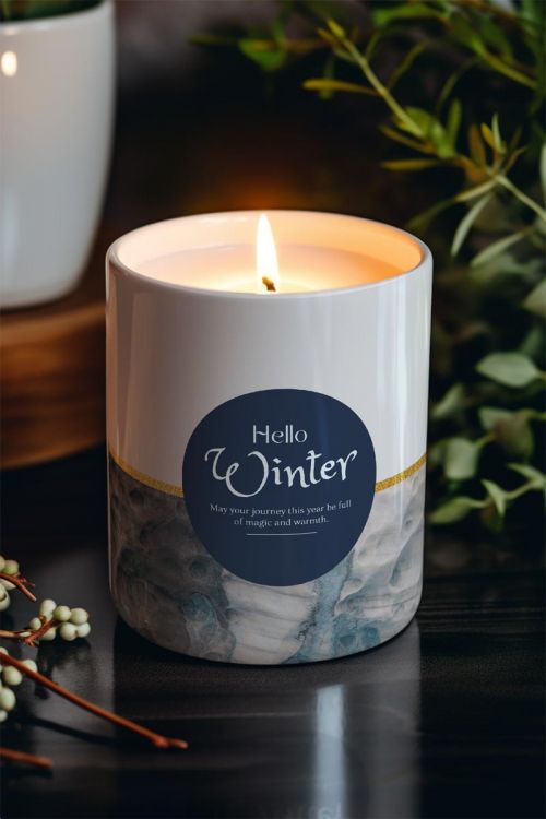 Αρωματικό Κερί, Χειροποίητο με Άρωμα Vanilla Cream, Hey Winter