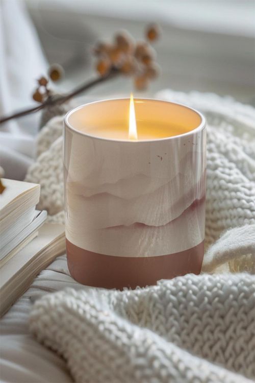 Αρωματικό Κερί, Χειροποίητο με Άρωμα Vanilla Cream, Mountains