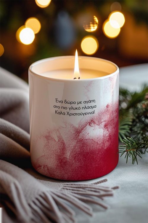 Αρωματικό Κερί, Χειροποίητο με Άρωμα Vanilla Cream, Poinsettia