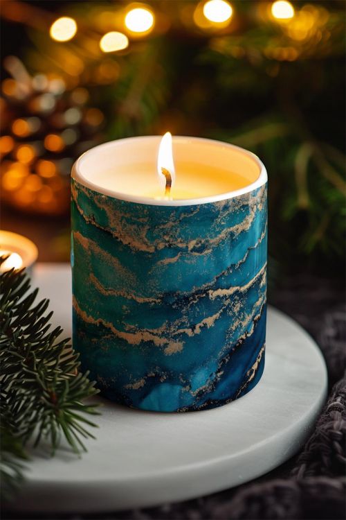 Αρωματικό Κερί, Χειροποίητο με Άρωμα Vanilla Cream, Blue Gold