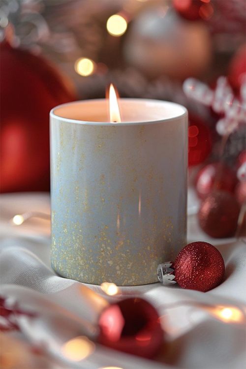 Αρωματικό Κερί, Χειροποίητο με Άρωμα Vanilla Cream, Glitter Love