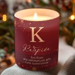 Κερί με Άρωμα Vanilla Cream, Χειροποίητο Δώρο Χριστουγέννων