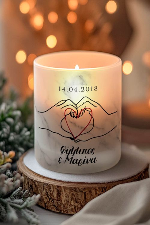 Χειροποίητο Αρωματικό Κερί Vanilla, Δώρο για Ζευγάρια