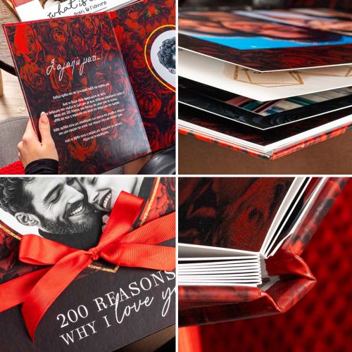 200 Λόγοι Αγάπης, Photobook με Φωτογραφίες, Δώρο για Ζευγάρια