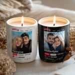 Σετ 2 Κεριά Matching Προσωποποιημένα με Φωτογραφίες