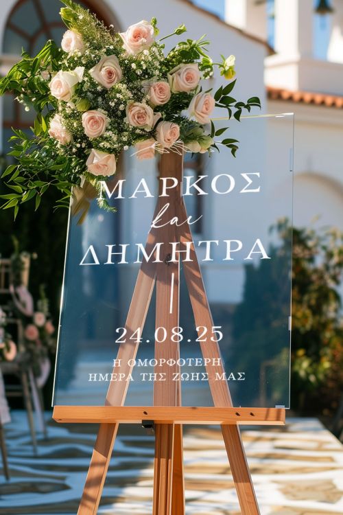 Ταμπέλα Καλωσορίσματος Γάμου με Μινιμαλιστική Αισθητική