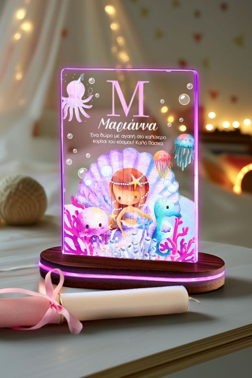 Φωτιστικό Led με Premium Λαμπάδα και Σχέδιο Γοργόνα