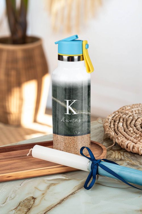 Θερμός με Καλαμάκι σε Σχέδιο Elegant Design & Premium Λαμπάδα