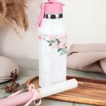 Θερμός με Καλαμάκι σε Σχέδιο Λουλουδάκια & Premium Λαμπάδα