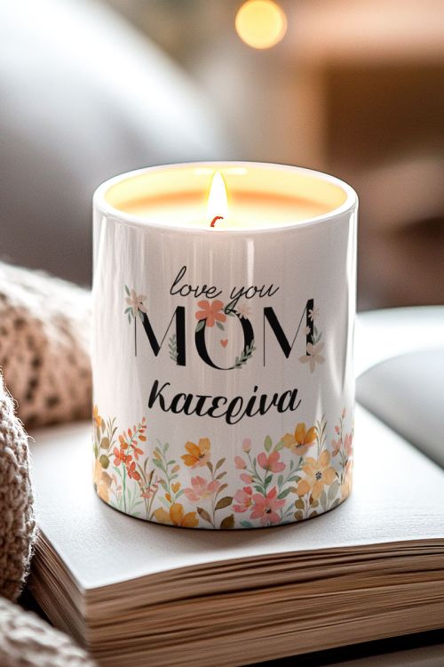 Χειροποίητο Κερί με Άρωμα Vanilla Cream, Δώρο για την Μαμά
